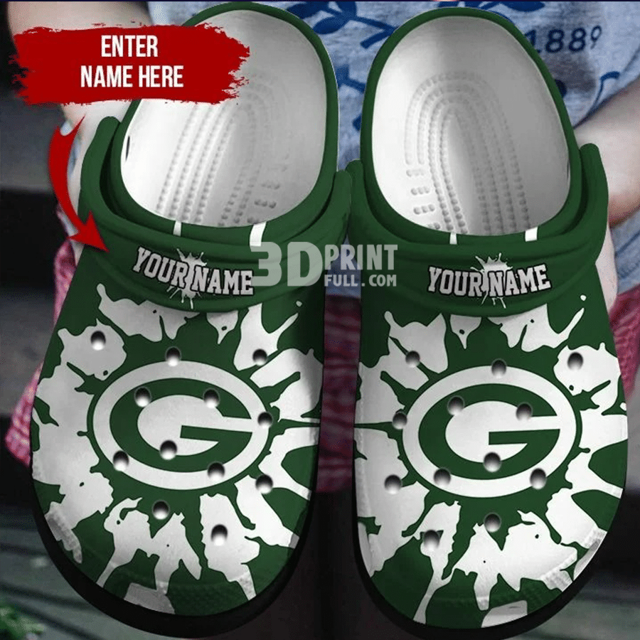 Personailized Packers Crocbland Clog