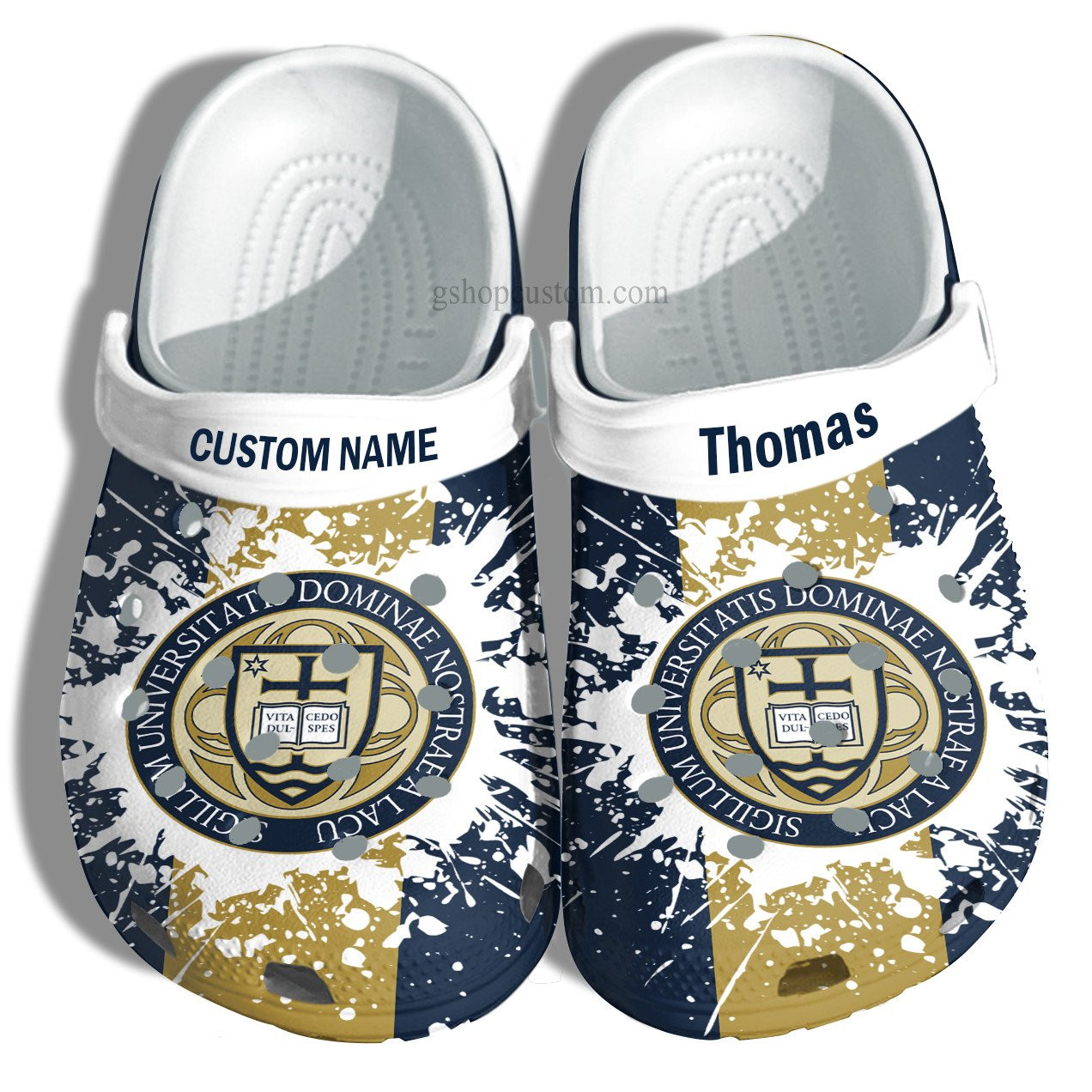 University Of Notre Dame Graduation Gifts Croc Shoes Customize- Admission Gift Crocs Shoes