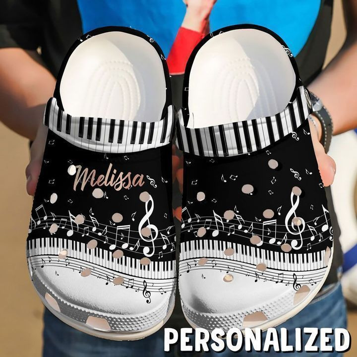 Music Personalized Piano Sheet Crocs Classic Clogs Shoes