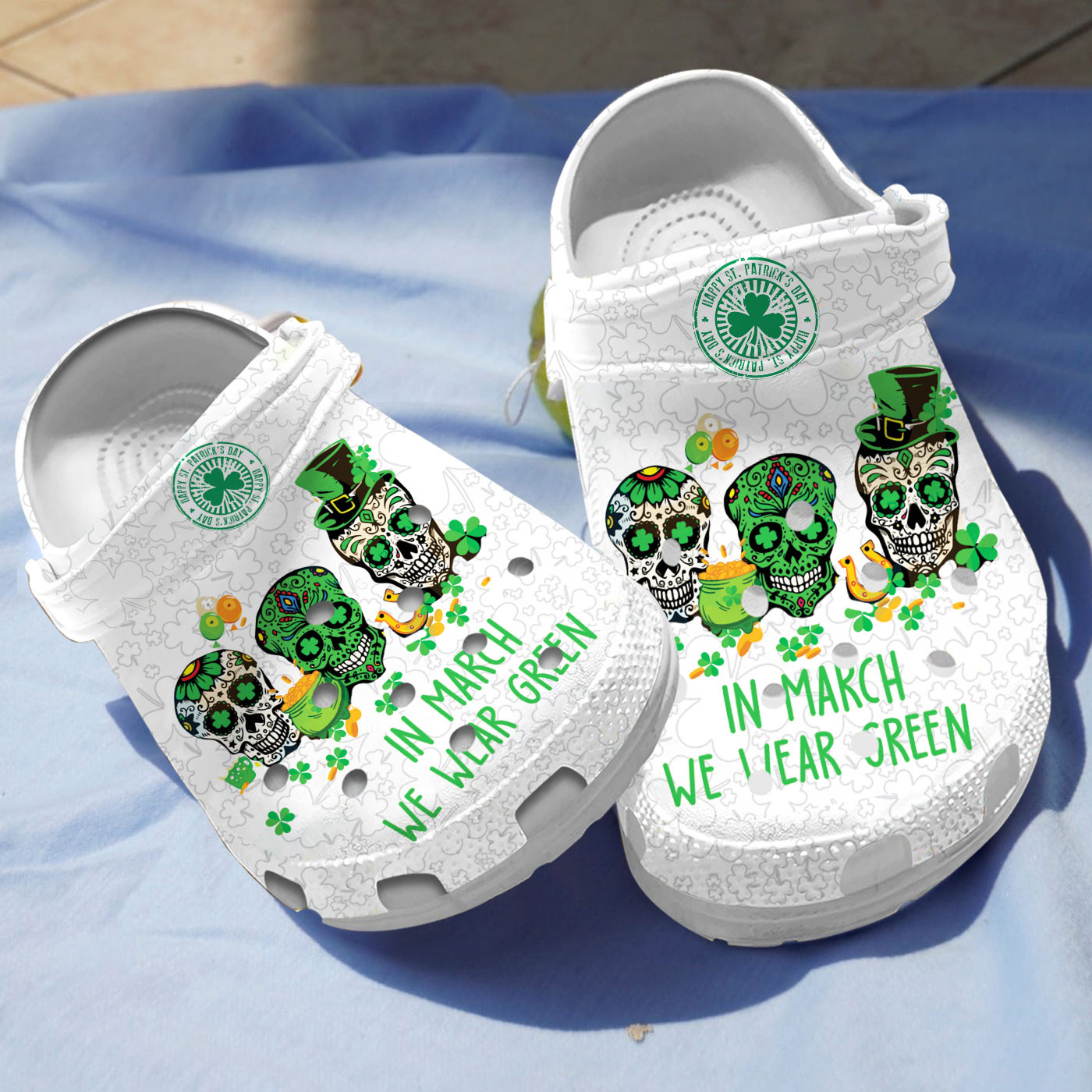 St Patricks Day Irish Sugar Crocs Classic Clogs Shoes