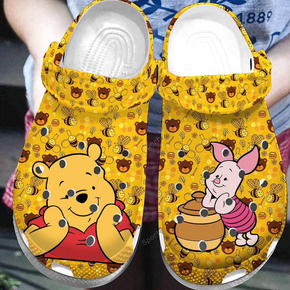 Pooh And Piglet Couple Clog Shoes