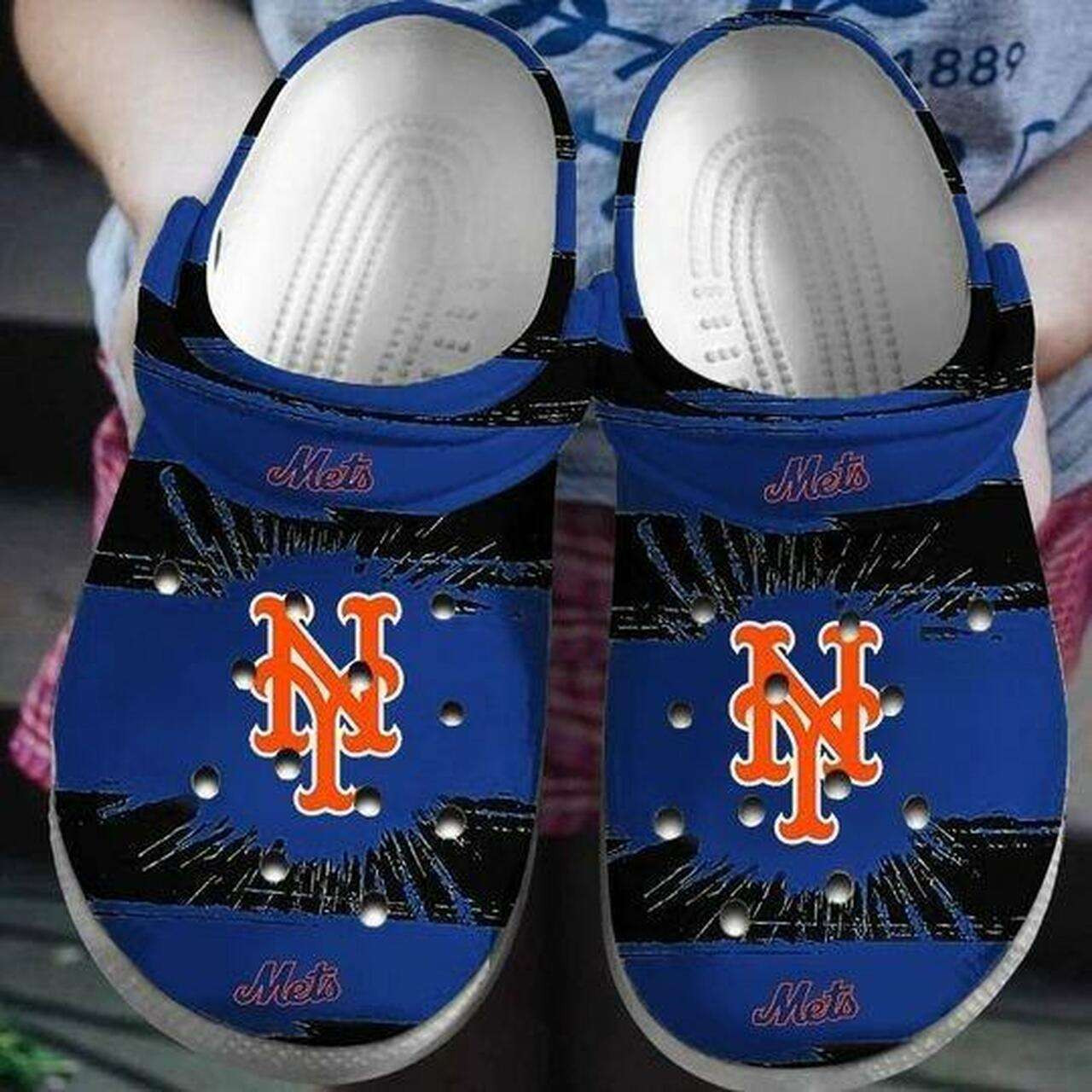 New York Mets Crocs Crocband Clogs