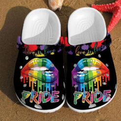 Pride Lips Love Is Lgbt Rainbow Crocs Clog Shoes