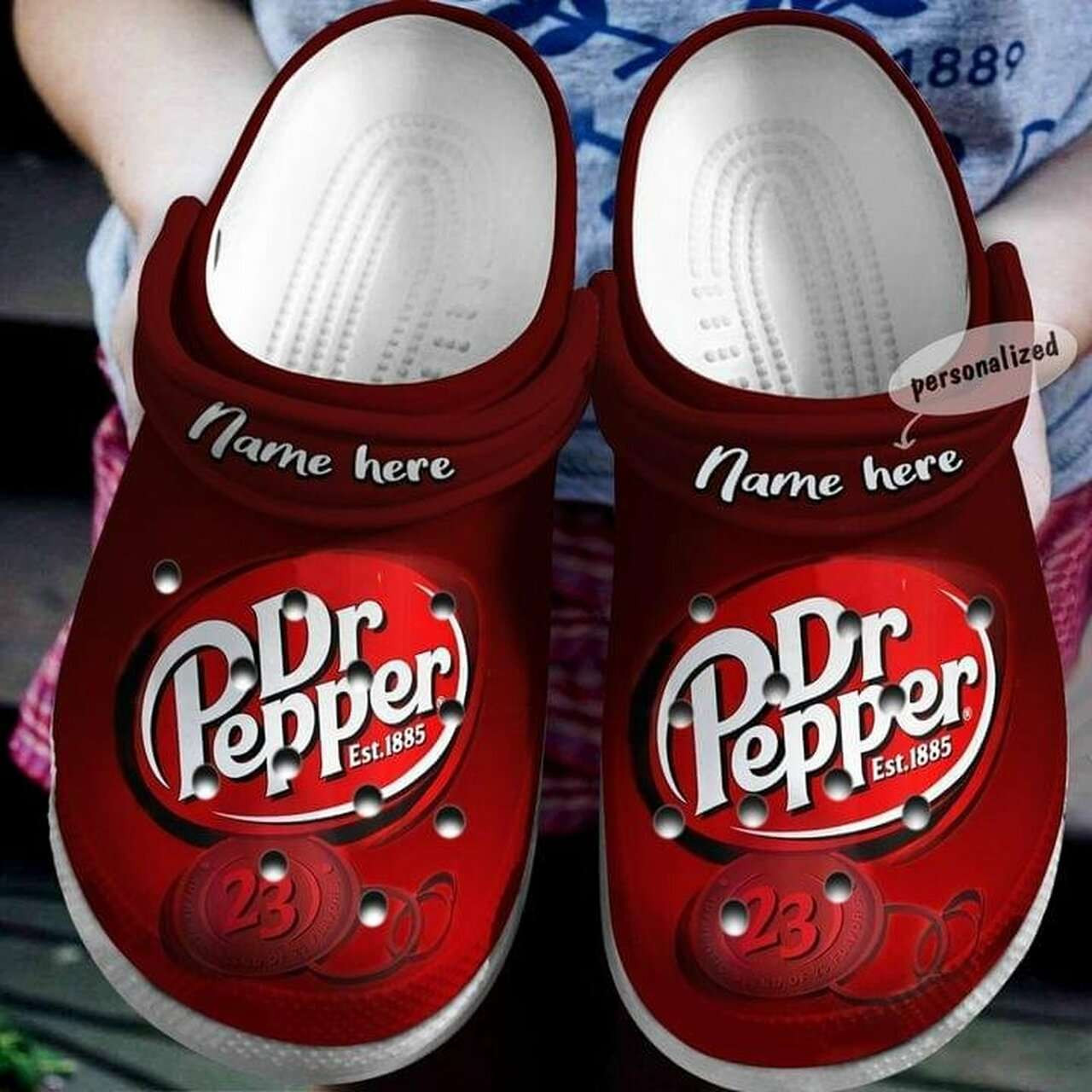 Personalized Name Dr Pepper Soda Pop Crocs Crocband Clogs