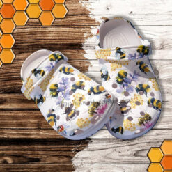 Bee Girl Flower Croc Shoes Gift Daughter- Bee Kind Art Shoes Croc Clogs