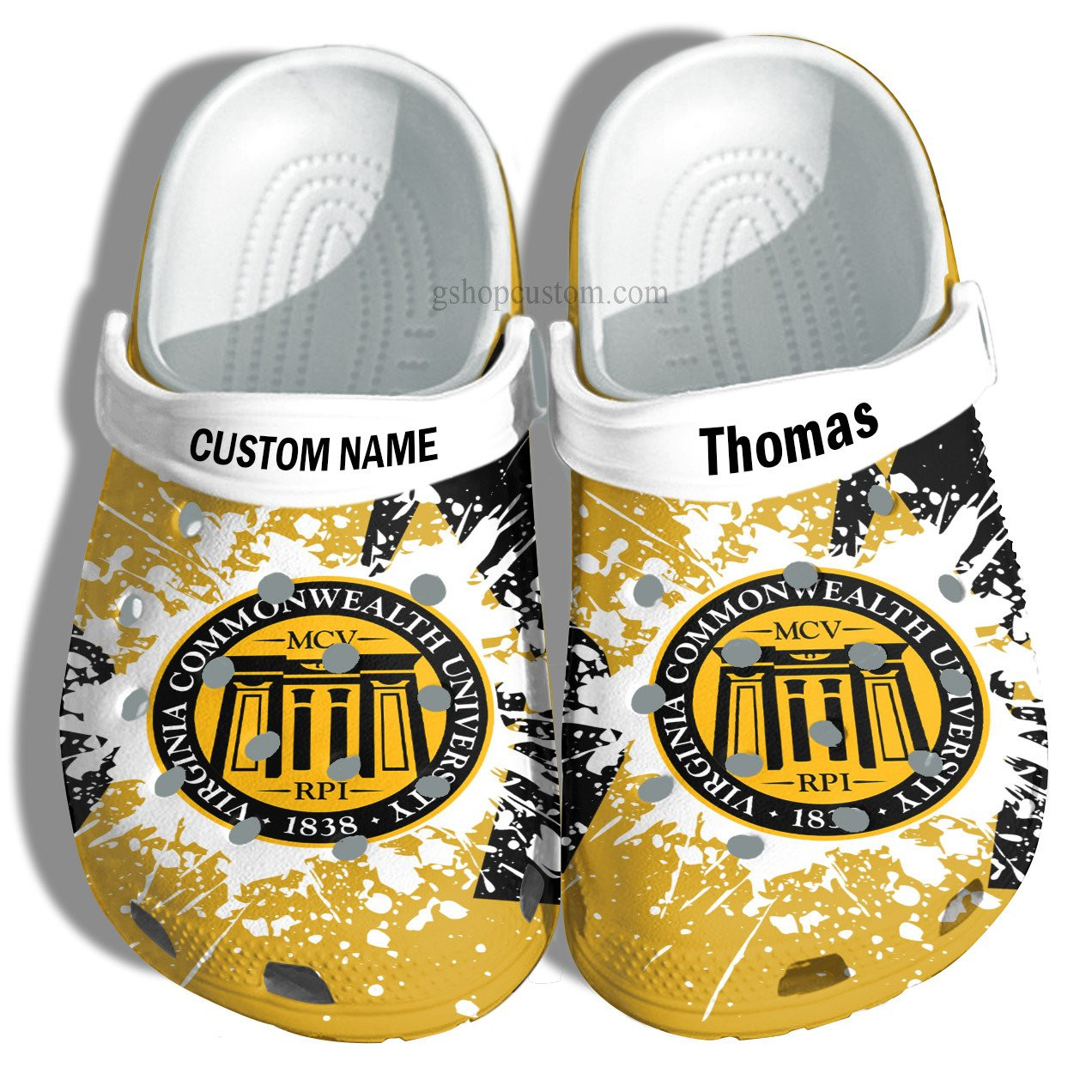 Virginia Commonwealth University Graduation Gifts Croc Shoes Customize- Admission Gift Crocs Shoes