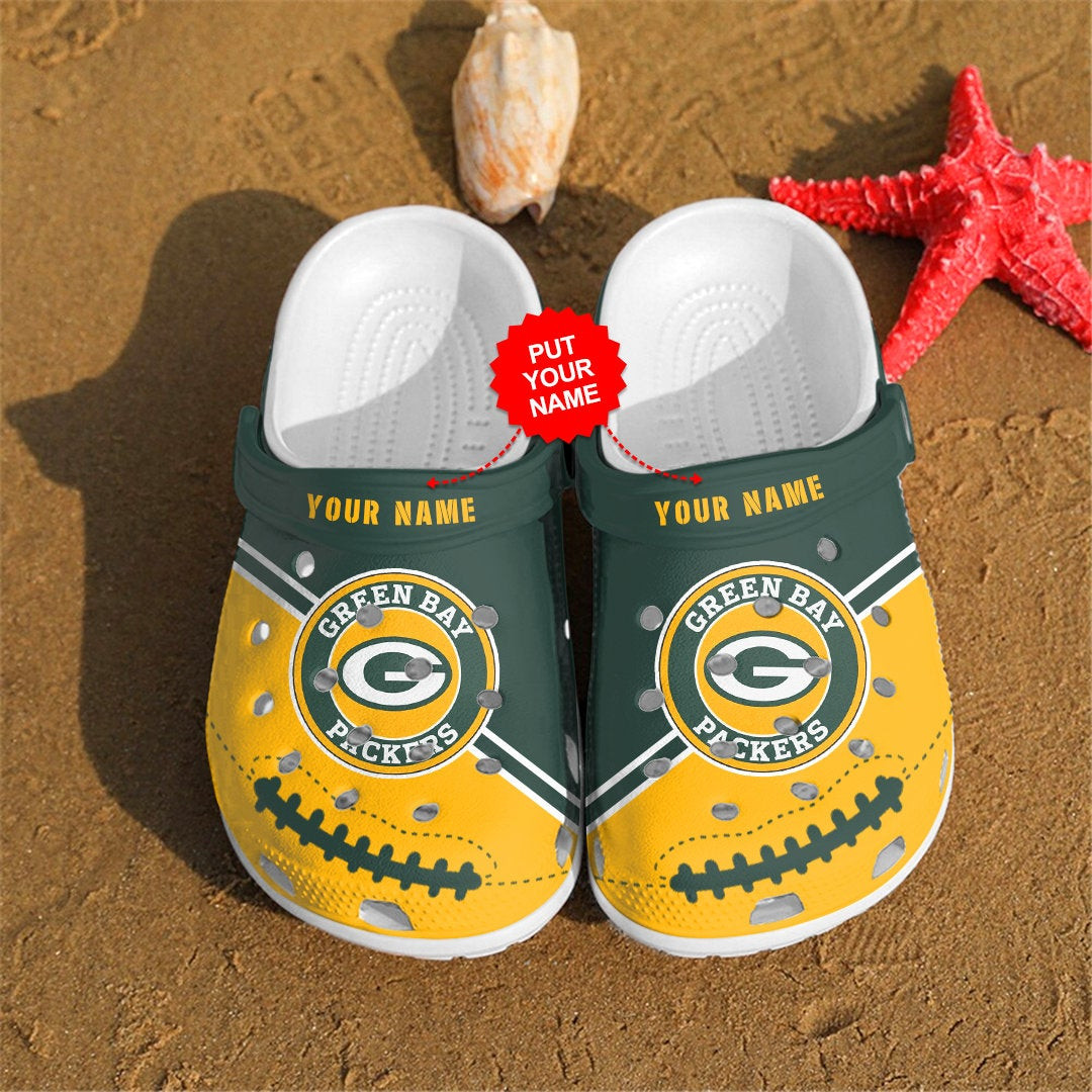 Green Bay Packers Personalized Custom For Nfl Fans Clog Shoes