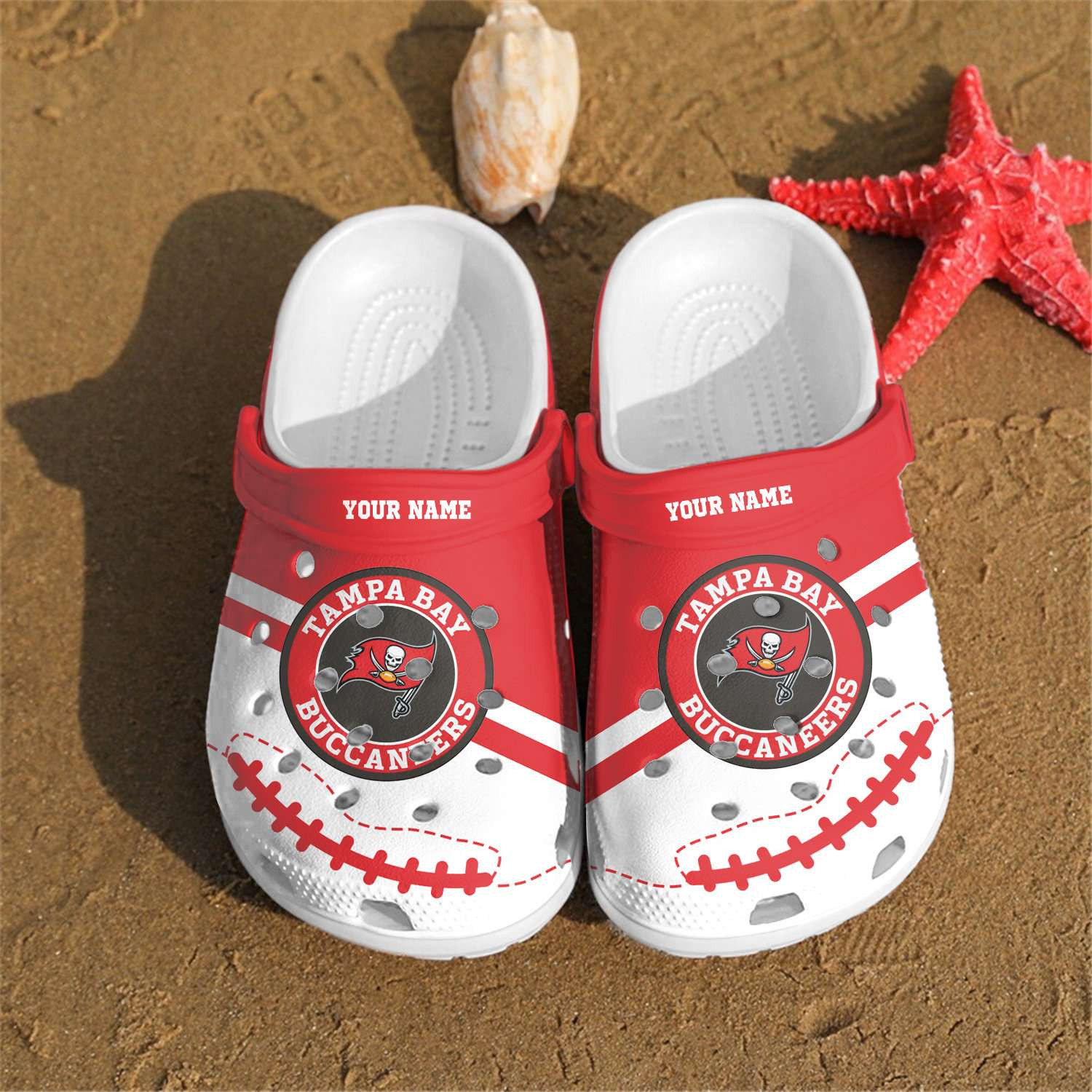 Personalized Tampa Bay Buccaneers Nfl Fans Crocs Crocband Clogs