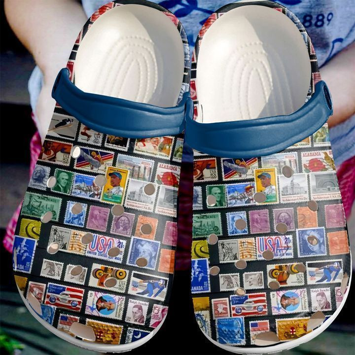 Postal Worker Us Postage Stamps Crocs Clog Shoes