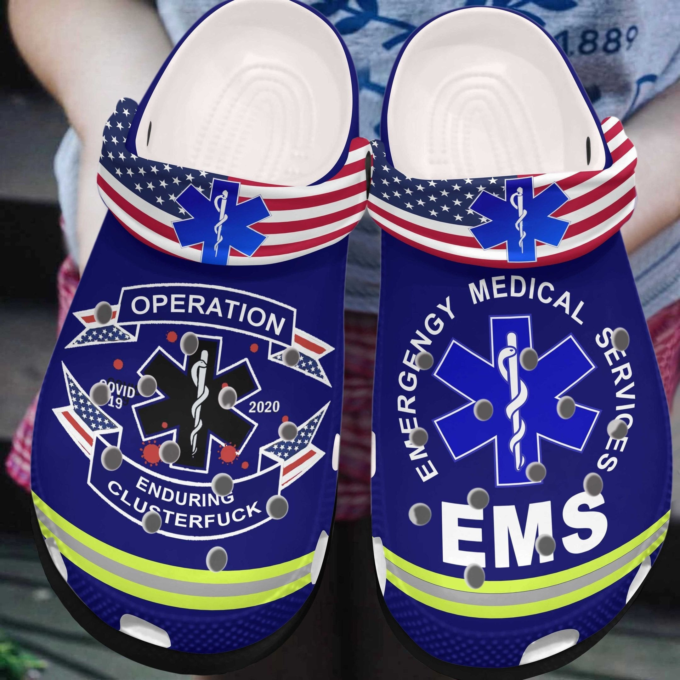 Ems Worker Crocs Shoes Gift Mom Mother Day 2022 - Emergency Medical Services Shoes Croc Clogs For Grandma