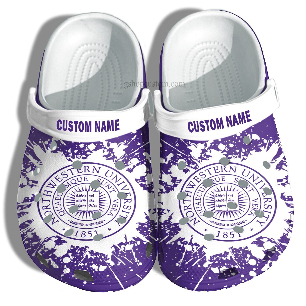 Northwestern University Graduation Gifts Croc Shoes Customize- Admission Gift Crocs Shoes For Men Women