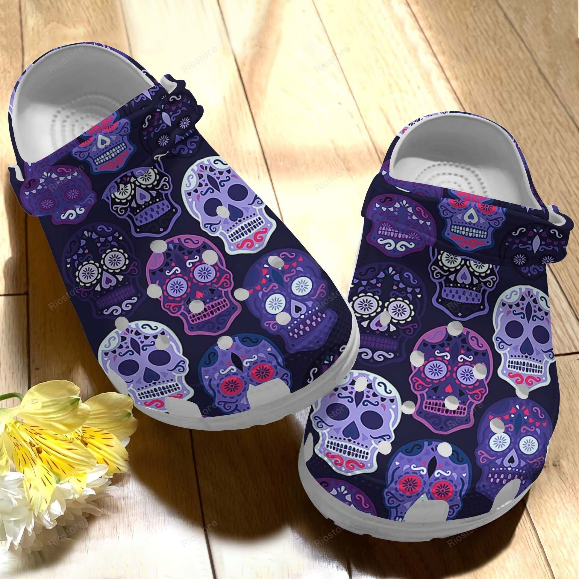 Purple Crocs Classic Clogs Shoes