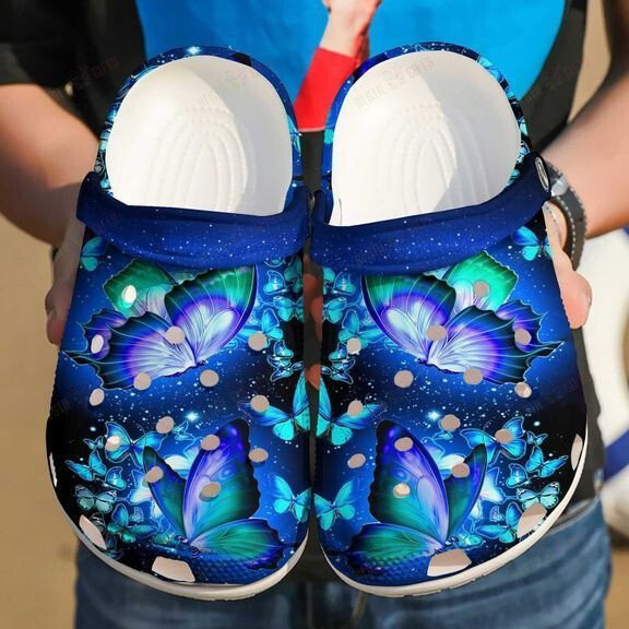 Magnificent Butterflies At Night Clogs Crocs Shoes Gifts For Girls