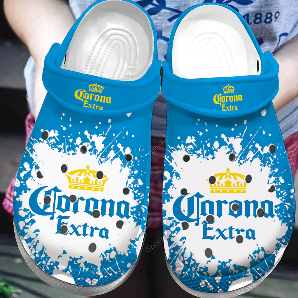 Blue Corona Extra Beer Clog Shoes