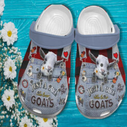 Goats Girl Jean Bag Croc Shoes Grandaughter- Just A Girl Love Goats Shoes Croc Clogs Birthday Gift