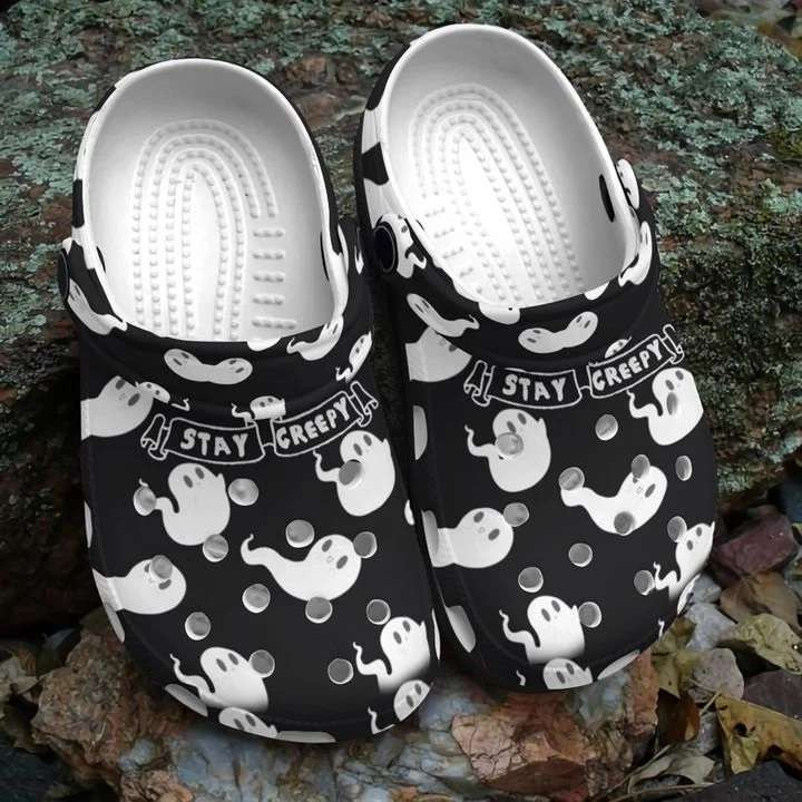 Stay Creepy Haloween Crocs Crocband Clogs Shoes