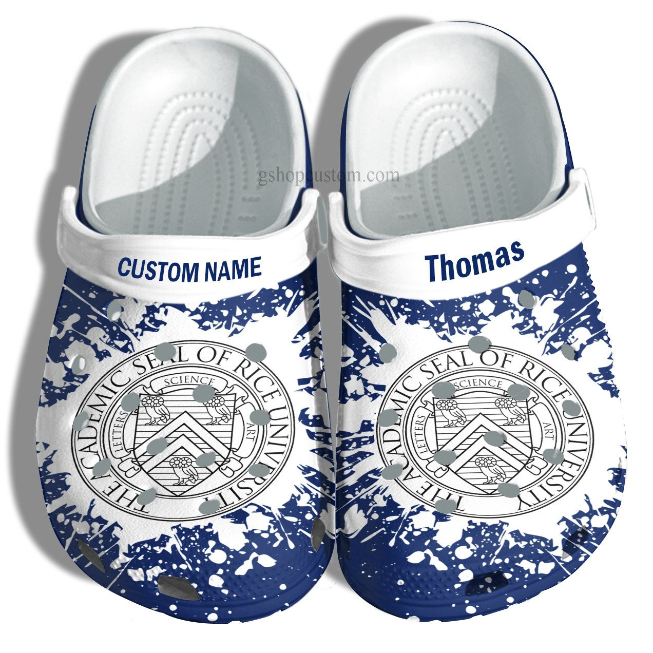 William Marsh Rice University Graduation Gifts Croc Shoes Customize- Admission Gift Crocs Shoes