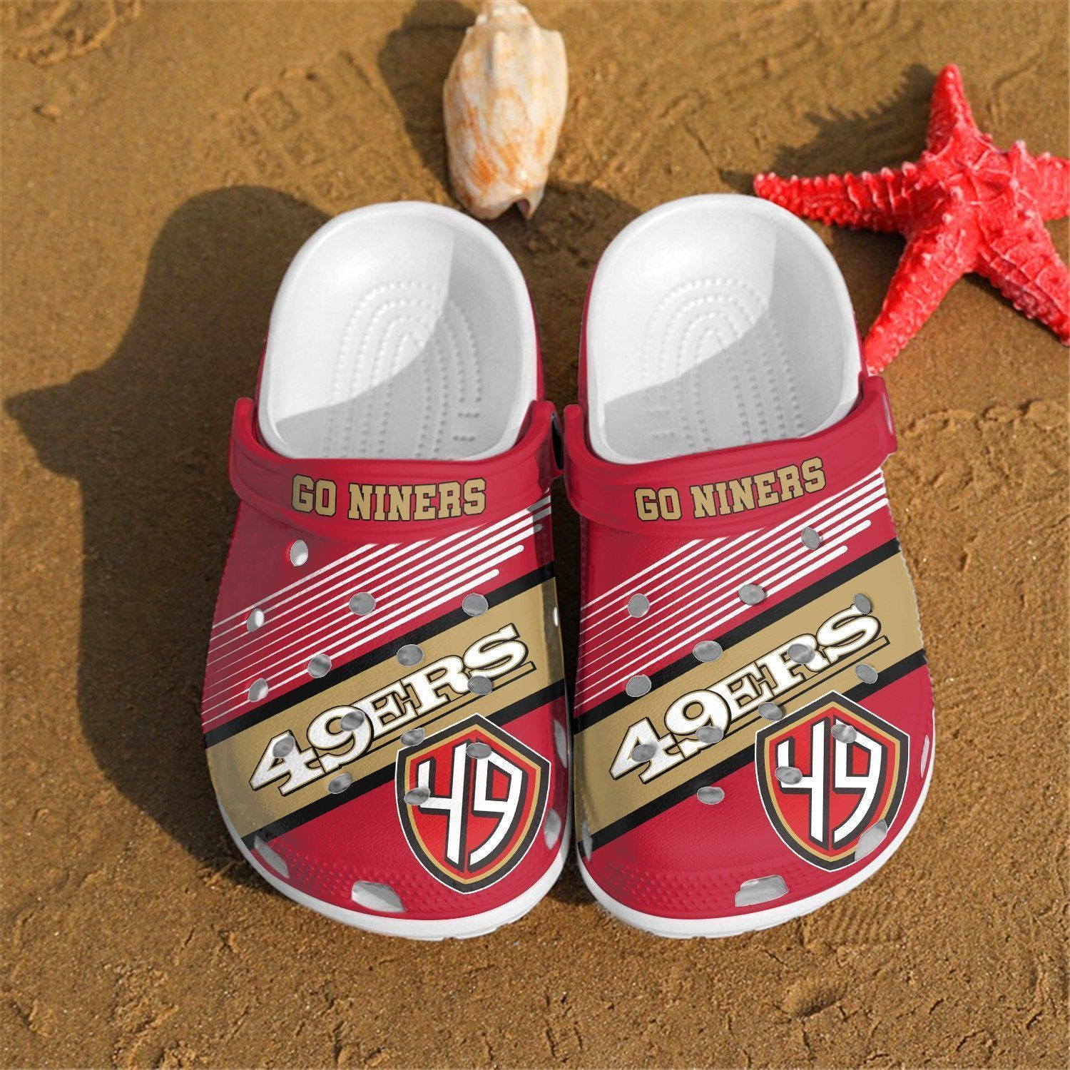 San Francisco 49Ers Nfl Go Niners Gift For Fan Crocs Crocband Clogs