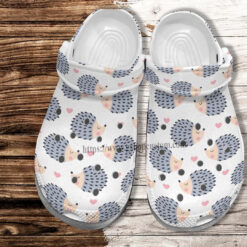 Hedgehog Chibi Cute Croc Shoes Gift Daughter Birthday- Hedgehog Shoes Croc Clogs Birthday Girl