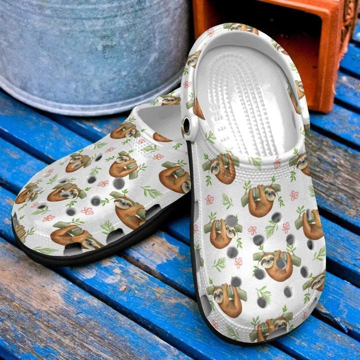 Sloth Lovers Shoes Clogs Crocs Birthday Gift For Son Daughter