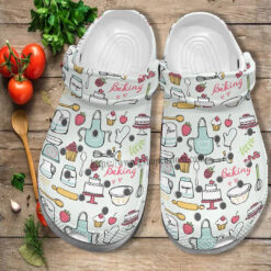 Baking Grandma Cooking Chef Crocs Shoes Gift Mom Mother Day - Kitchen Pancake Shoes Croc Clogs