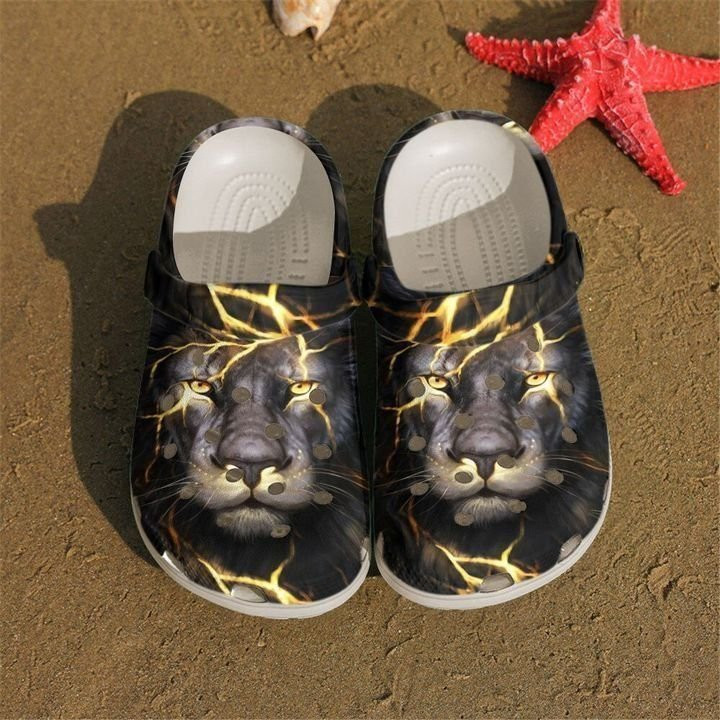 Lion Black Lightning Crocs Classic Clogs Shoes