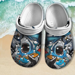 Shark Club Ocean Beach Crocs Shoes For Men Father Day Gift- Shark Lover Beach Summer Shoes Croc Clogs Customize