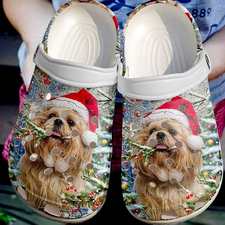 Shih Tzu Christmas Crocs Crocband Clog Shoes For Men Women