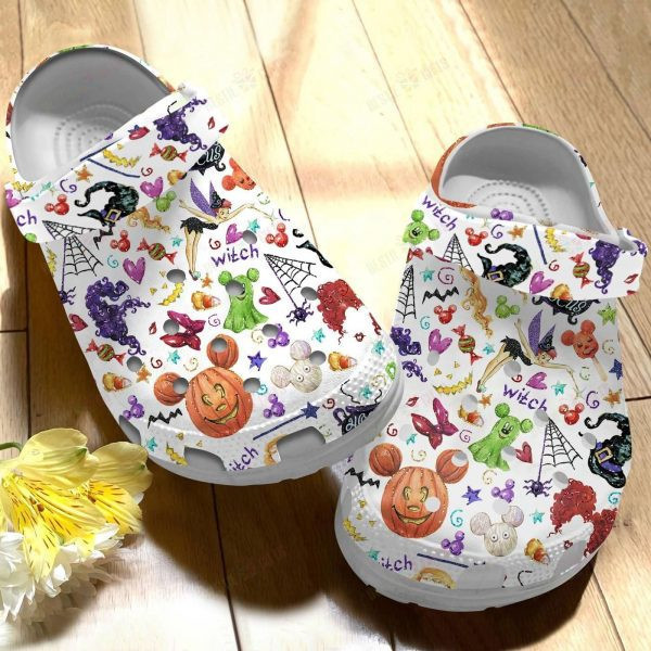 White Little Hocus Pocus Pattern Clogs Shoes