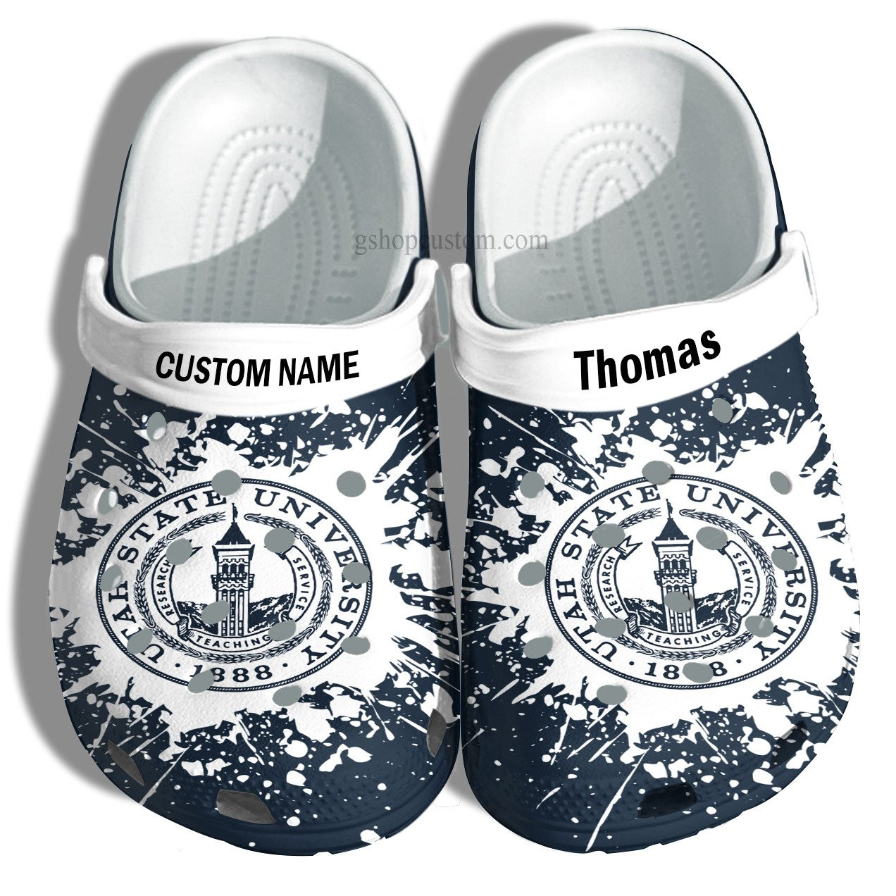 Utah State University Graduation Gifts Croc Shoes Customize- Admission Gift Crocs Shoes