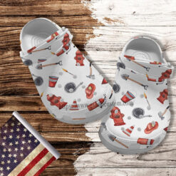 Firefighter Wife Croc Shoes Gift Mother Day 2022- Girl Love Firefighter Shoes Croc Clogs Gift Grandma