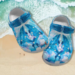 Dolphin Couple Croc Shoes Gift Bestie- Dolphin Lover Ocean Rainbow Shoes Croc Clogs Gift Sister