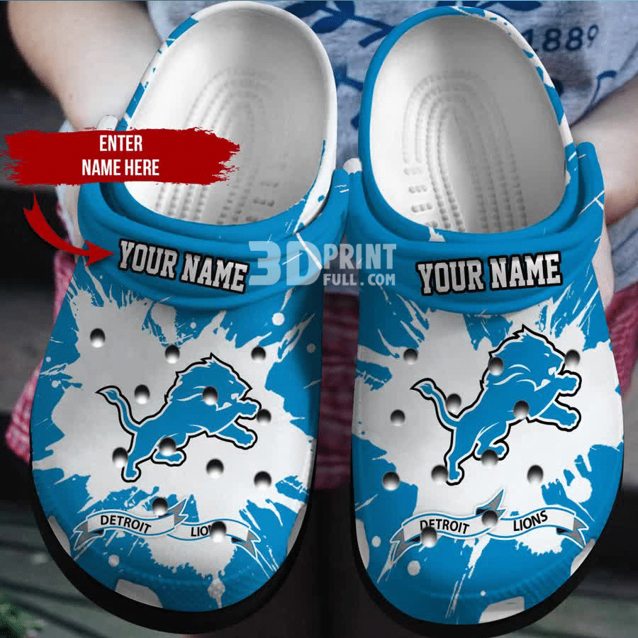 Personailized Detroit Lions Crocbland Clog