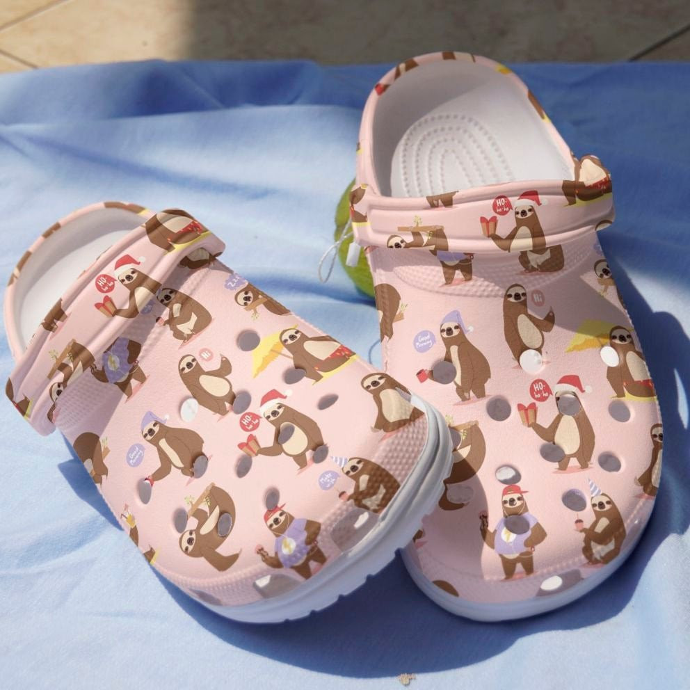 Hobby Sloth Shoes - Read Eat Enjoy Crocs Clogs Birthday Gift