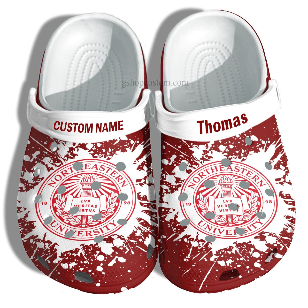 Northeastern University Graduation Gifts Croc Shoes Customize- Admission Gift Crocs Shoes