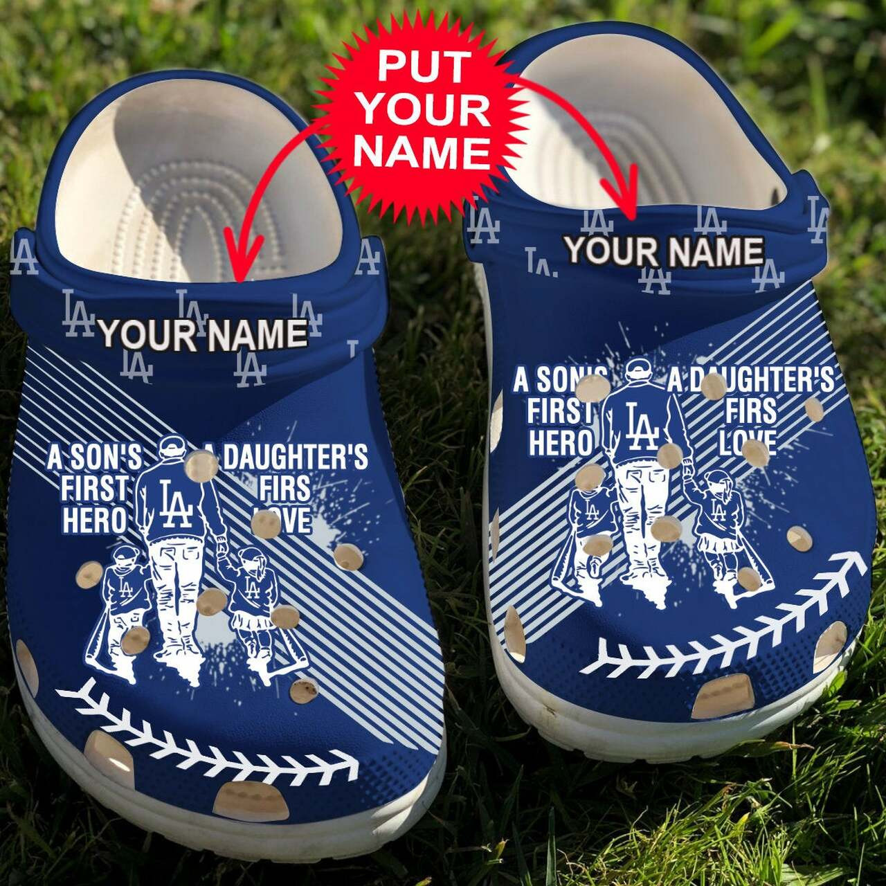 Personalized Crocs Dad And Son Daughter Mlb Dooger La Team Crocs Crocband Clogs