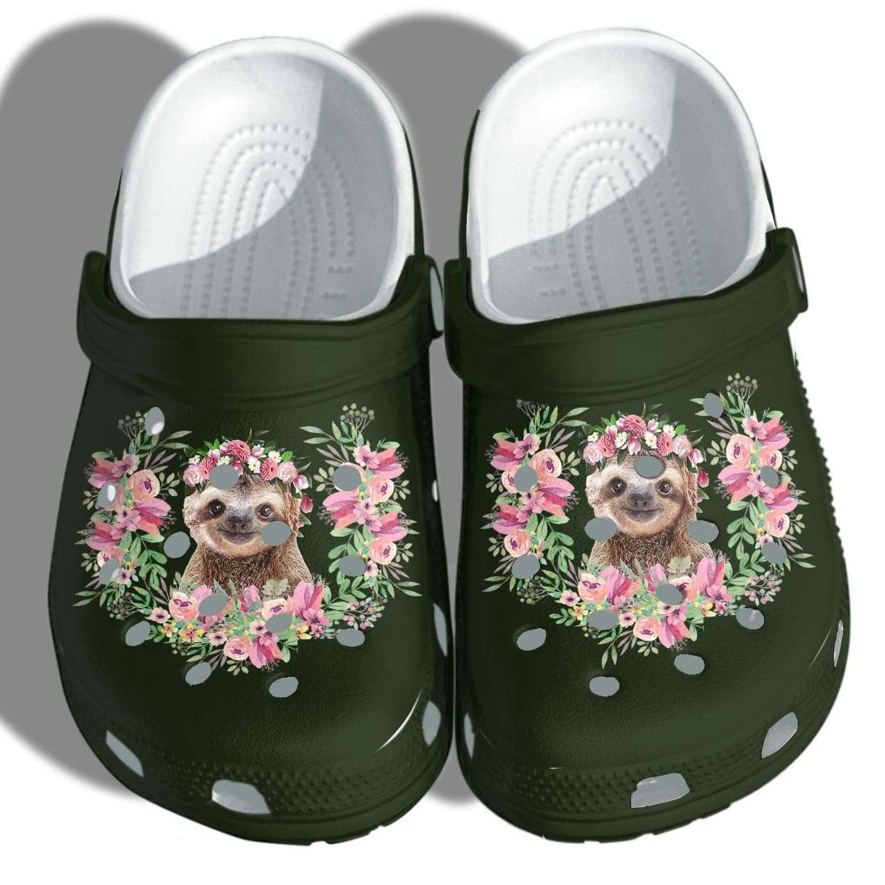 Girl Loves Sloth Cute Crocs Crocband Clog Shoes