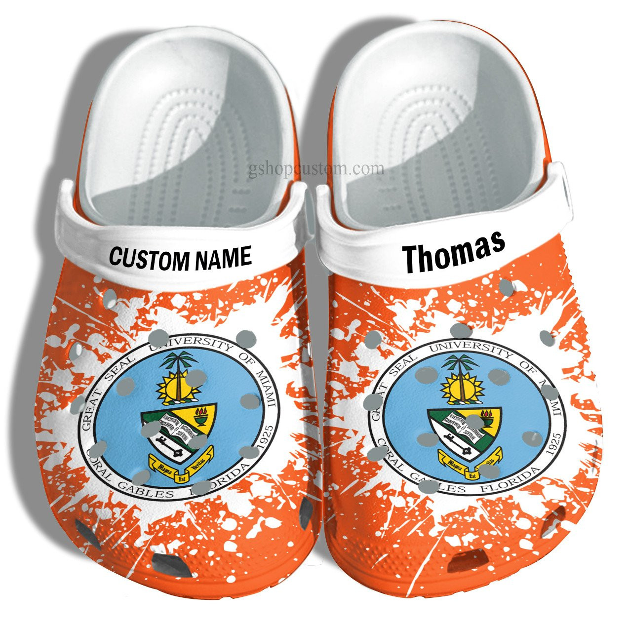 University Of Miami Graduation Gifts Croc Shoes Customize- Admission Gift Crocs Shoes