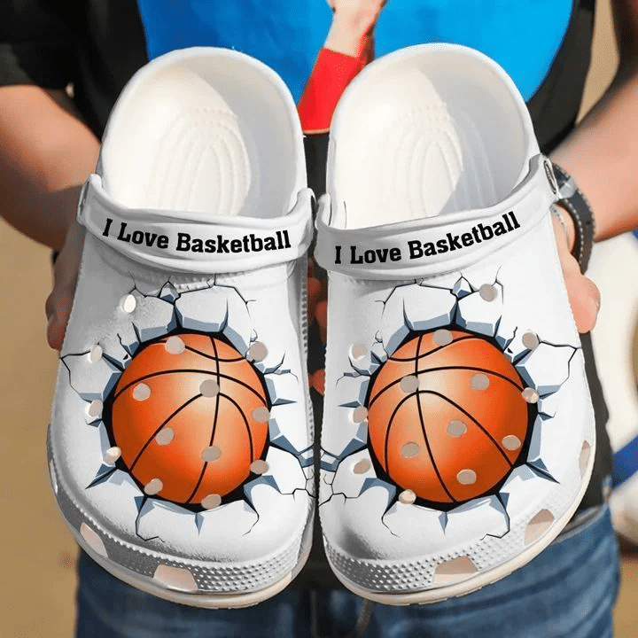 Basketball I Love Crocs Classic Clogs Shoes