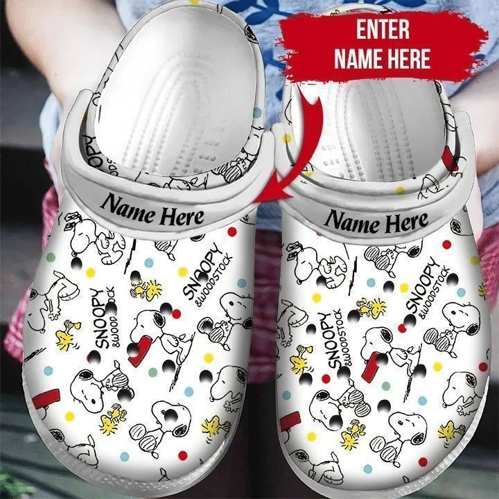 Personalised Snoopy Crocs Clog Shoes