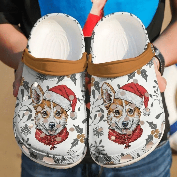 Corgi Xmas Crocs Classic Clogs Shoes