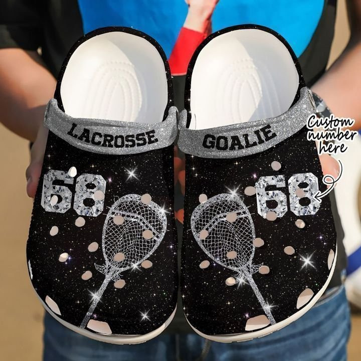 Lacrosse Personalized Goalie Diamond Crocs Classic Clogs Shoes