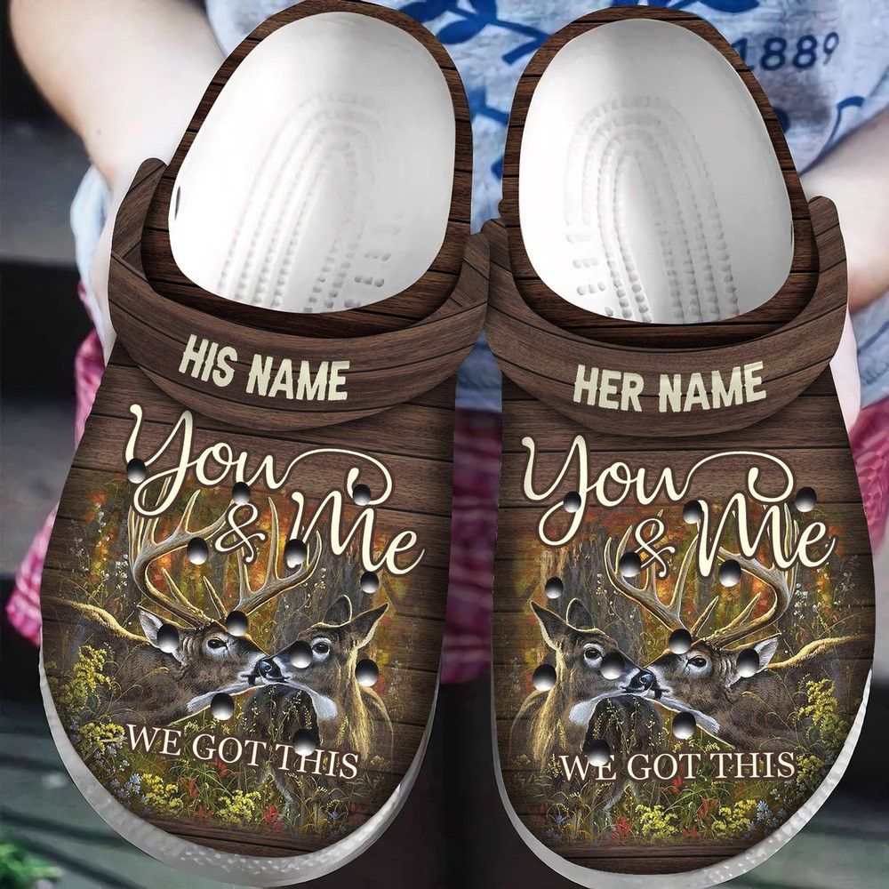 Personalized You And Me We Got This Deer Couple Crocs Classic Clog Shoes