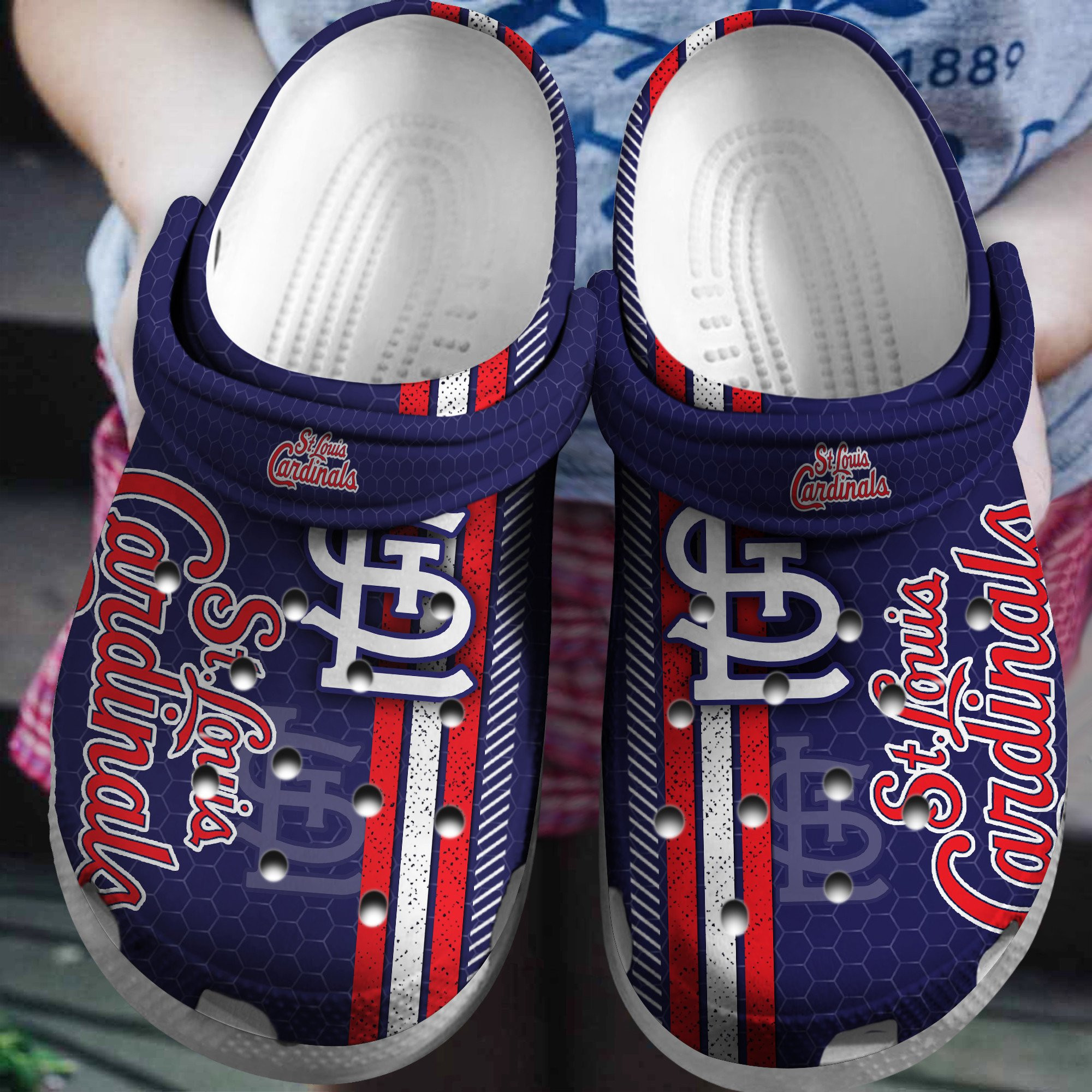 Mlb Team St Louis Cardinals Purple Crocs Clog Shoesshoes