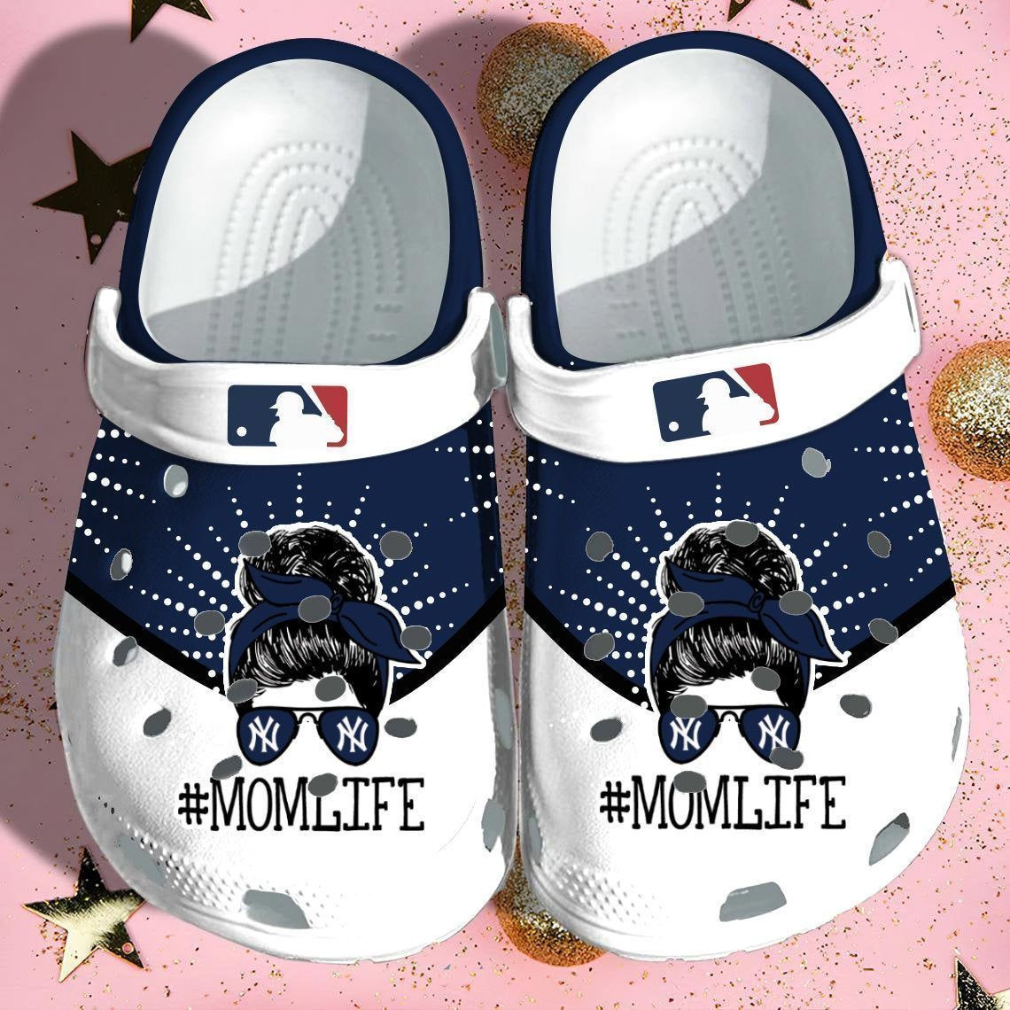 New York Yankees Mlb Mom Life Teams Gift For Fans Rubber Crocs Clog Shoescrocban