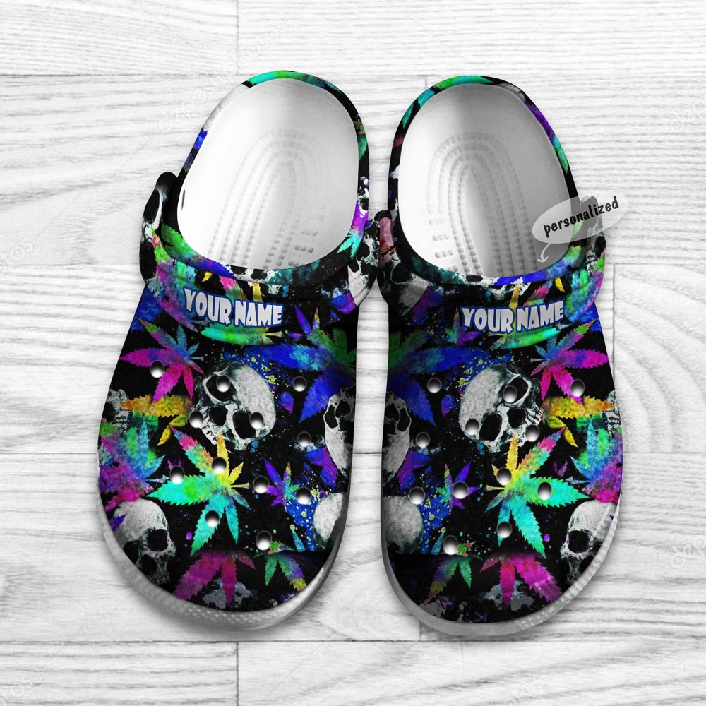 Skull Cannabis Crocs Clog Shoesmarijuana 420 Weed Crocs Clog Shoesgifts For Men Women Ht