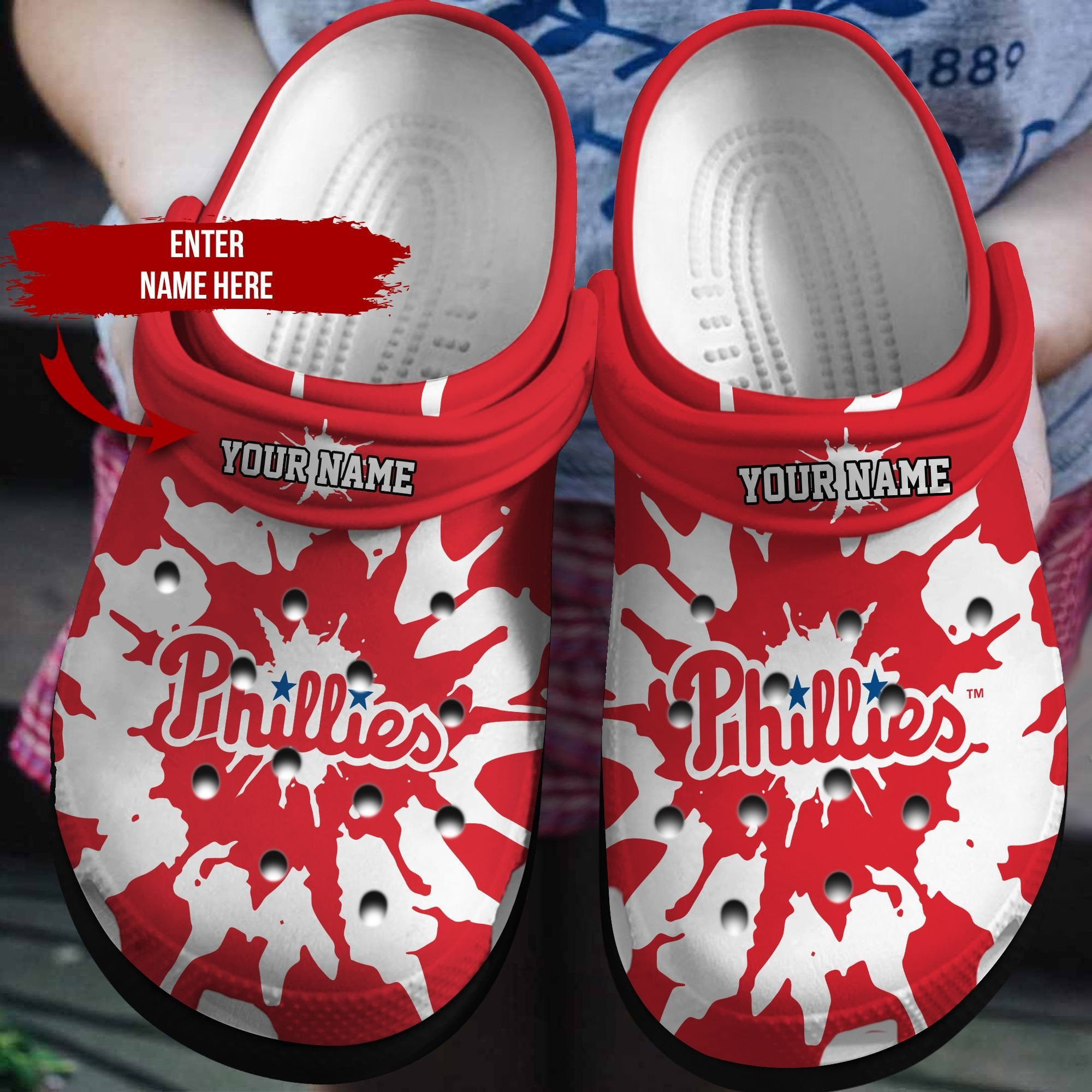 Personalized Phillies Crocbland Clog