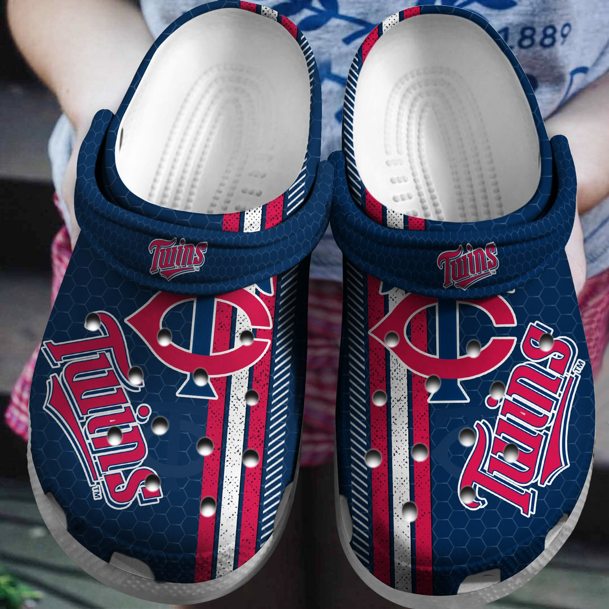 Hot Mlb Team Minnesota Twins Navys Crocs Clog Shoesshoes