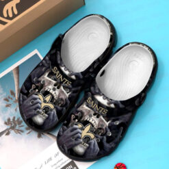 New Orleans Saints Skulll Crocband Nfl Skull Clog Shoes