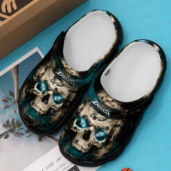 Seattle Seahawks Skull Crocband Nfl Clog Shoes